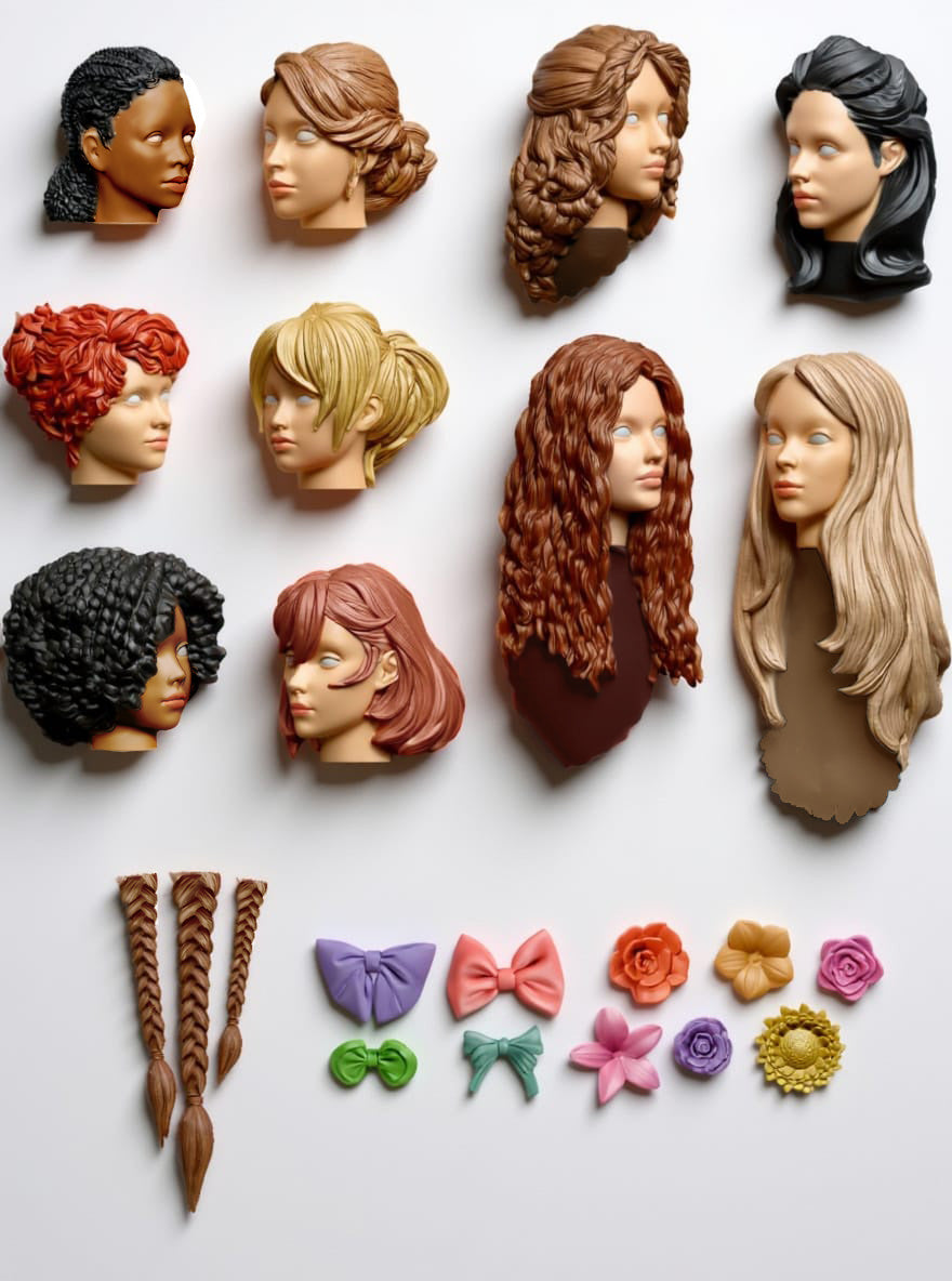 Bella Heads and hair