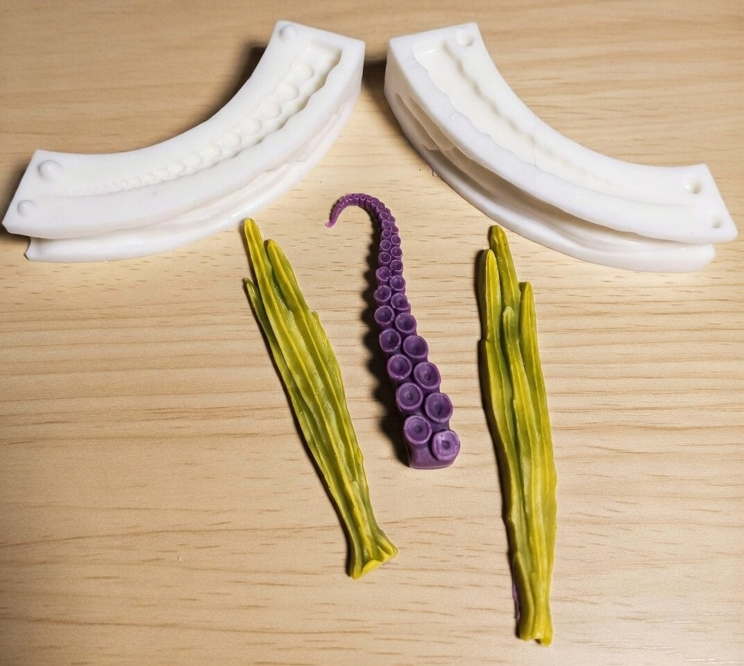 Octopus Tentacle and seaweed mold